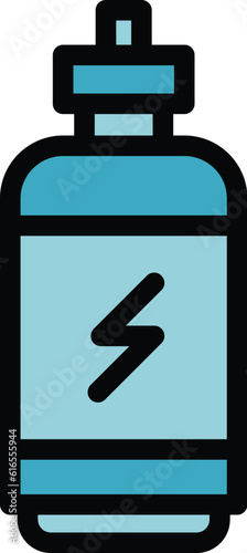 Runner app energy bottle icon. Outline Runner app energy bottle vector icon for web design isolated on white background color flat