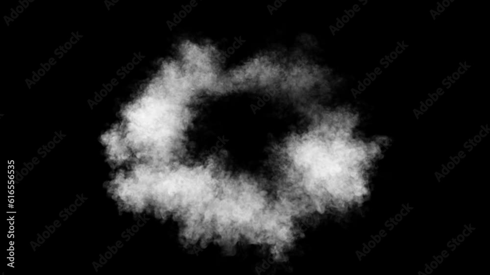 Big blast with circular shockwave with smoke and fire Big blast with circular shockwave with smoke and fire