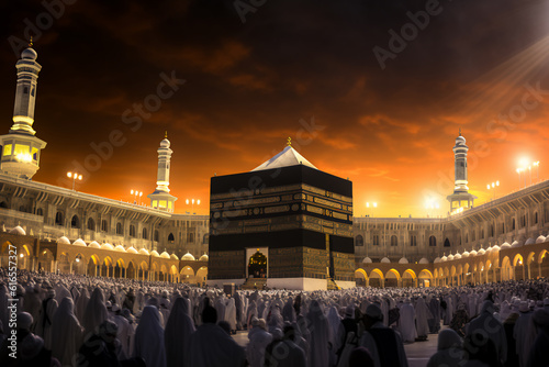 Beautiful kaaba hajj piglrimage in mecca umra eid al adha photo background illustration photo