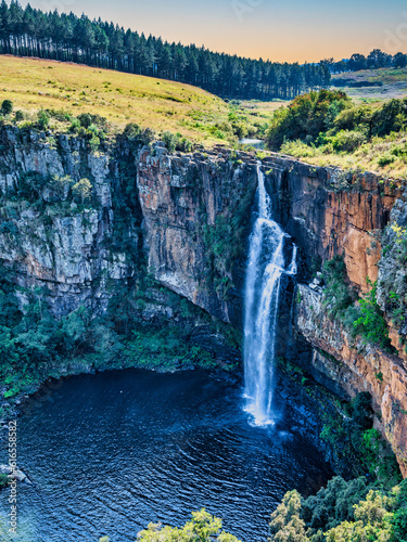 Vertical close up shot of Berlin Falls in Graskop  Panorama Route  Mpumalanga  South Africa