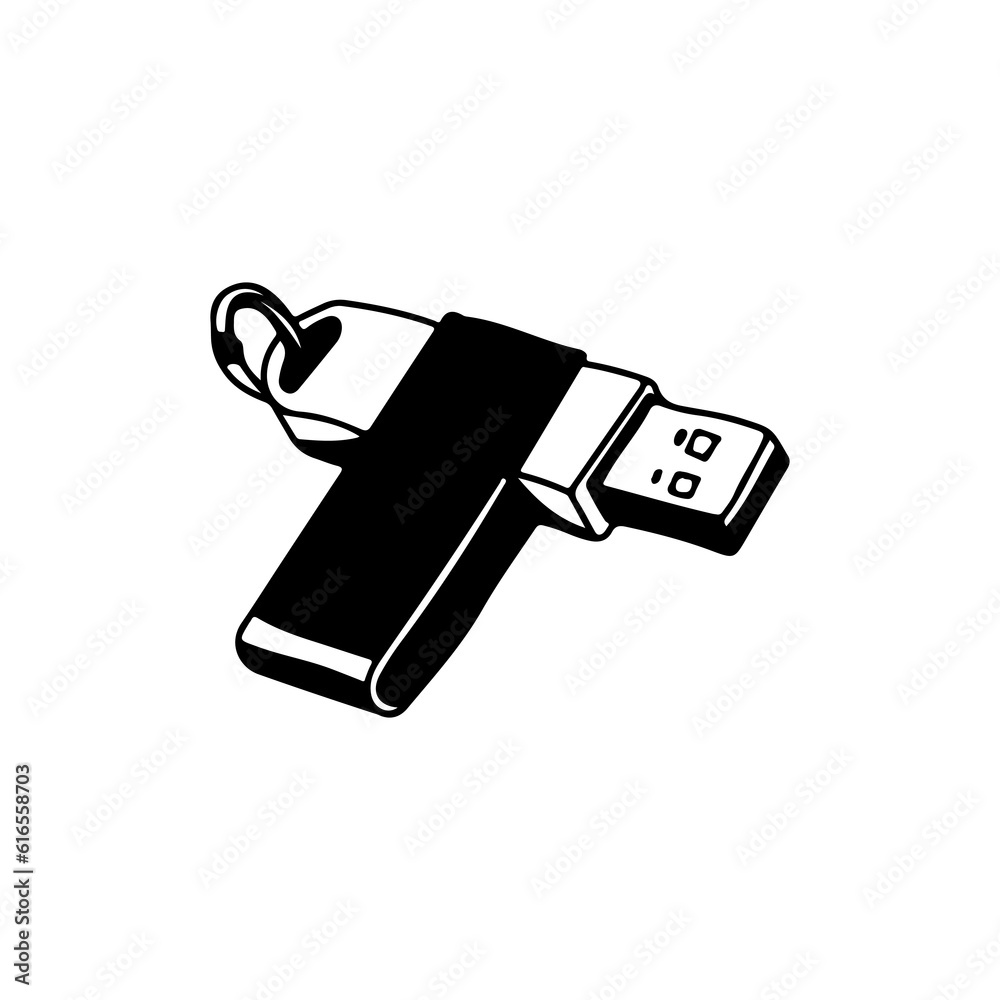 usb illustration vector with concept usb illustration vector with concept