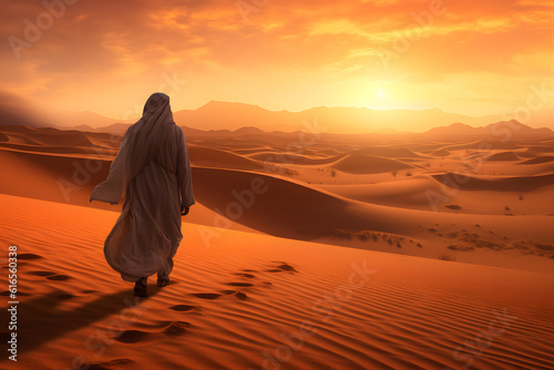 Nomadic Journey through the Sand Dunes - Generative AI