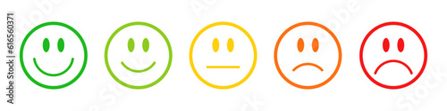 Smiley rating icon set