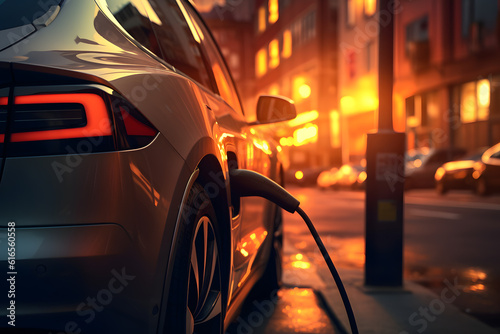 Renewable Energy: Charging an Electric Vehicle - Generative AI © Martin Lang