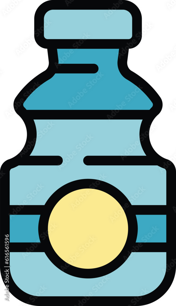 Campsite water flask icon. Outline Campsite water flask vector icon for web design isolated on white background color flat Campsite water flask icon. Outline Campsite water flask vector icon for web design isolated on white background color flat
