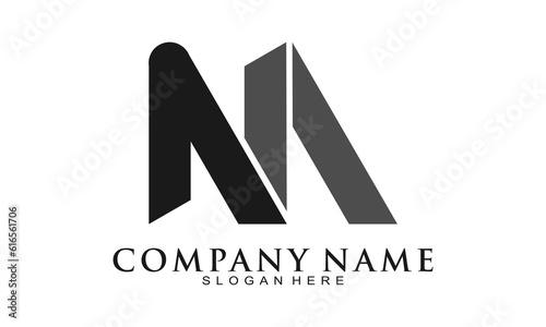 Letter NA alphabet vector logo