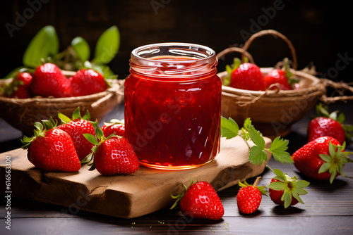 Sweet Strawberry Jam Delight - Generative AI
