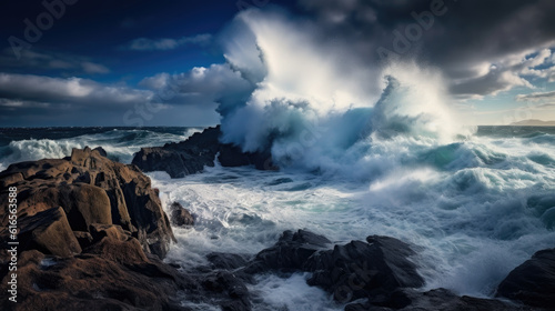 Stormy Ocean created with Generative AI Technology, ai, generative