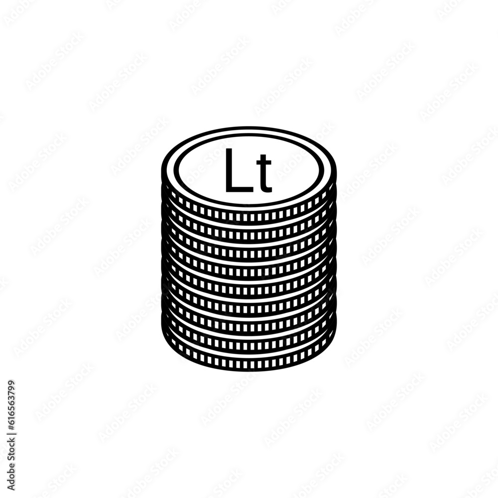 Lithuania Currency Symbol, Lithuanian Litas Icon, LTL Sign. Vector Illustration Lithuania Currency Symbol, Lithuanian Litas Icon, LTL Sign. Vector Illustration