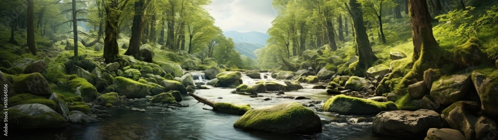 a river with rocks and trees a river with rocks and trees