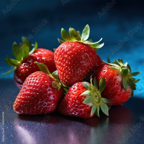 Commercial Shot of some Strawberries  Eye Catching. Generative AI.