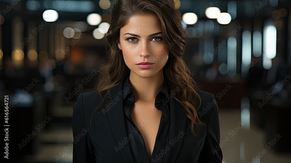 Obraz premium a woman in a black suit