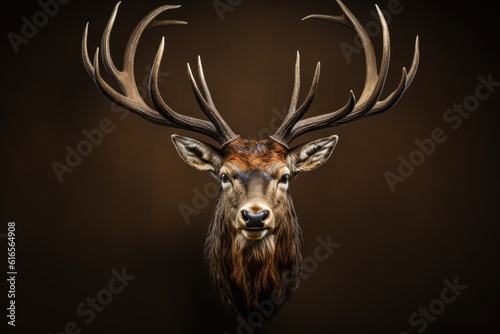 a deer head with antlers © sam