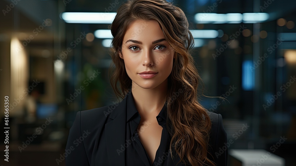 Fototapeta premium a woman in a black suit