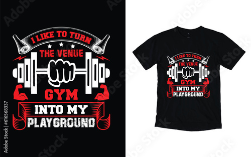 Gym t-shirt design, fitness typography t-shirt design, Crossfit motivational logo flat design, Vector Graphic Design,bodybuilder t-shirt design,
Inspiring motivational gym t-shirt design vector.