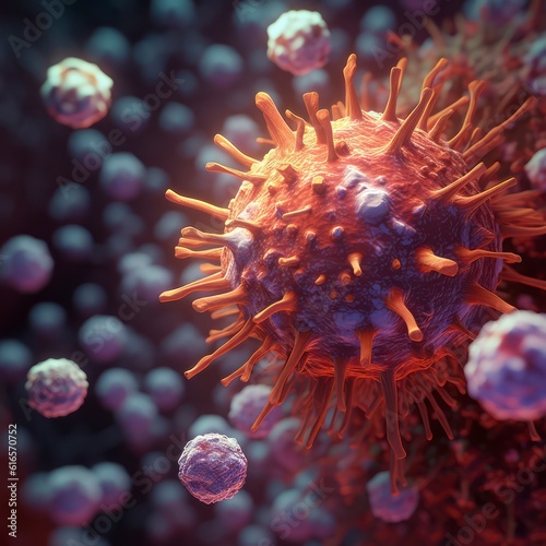 immune system , virus background