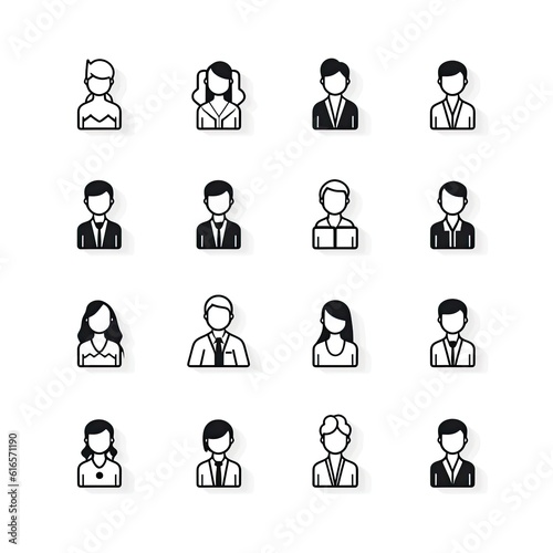 business people on white background