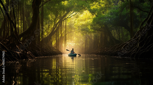  Through the Mangrove  A Kayaker s Serene Journey 