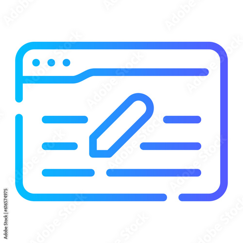 blogging gradient icon