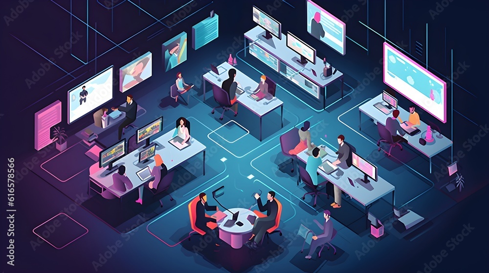 Embrace the Freedom of Remote Work: A Dynamic 3D Illustration Showcasing the Modern Work Culture Embrace the Freedom of Remote Work: A Dynamic 3D Illustration Showcasing the Modern Work Culture