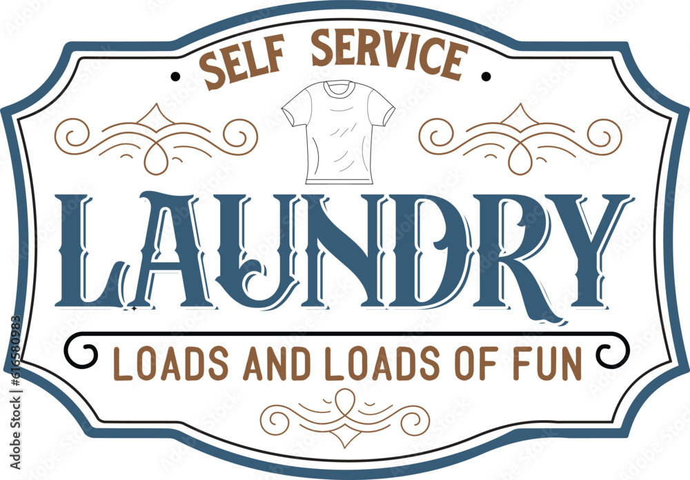 Vintage laundry sign vector illustration, 
Laundry service room, vector illustration, 
Laundry Room Vintage.