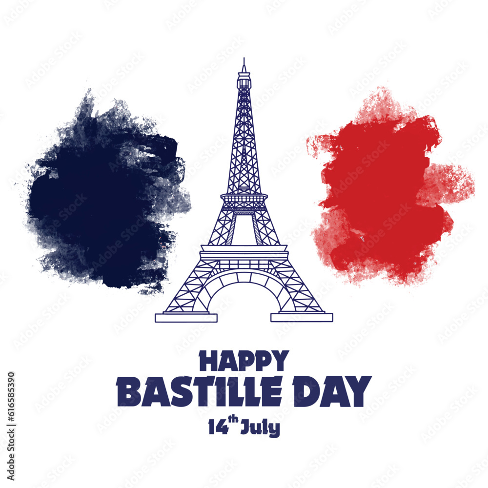 Happy Bastille Day vector
