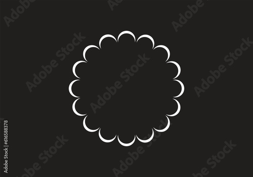 Set of round and circular decorative patterns for design frameworks and banners