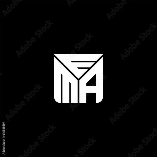 EMA letter logo abstract creative design. EMA unique design	