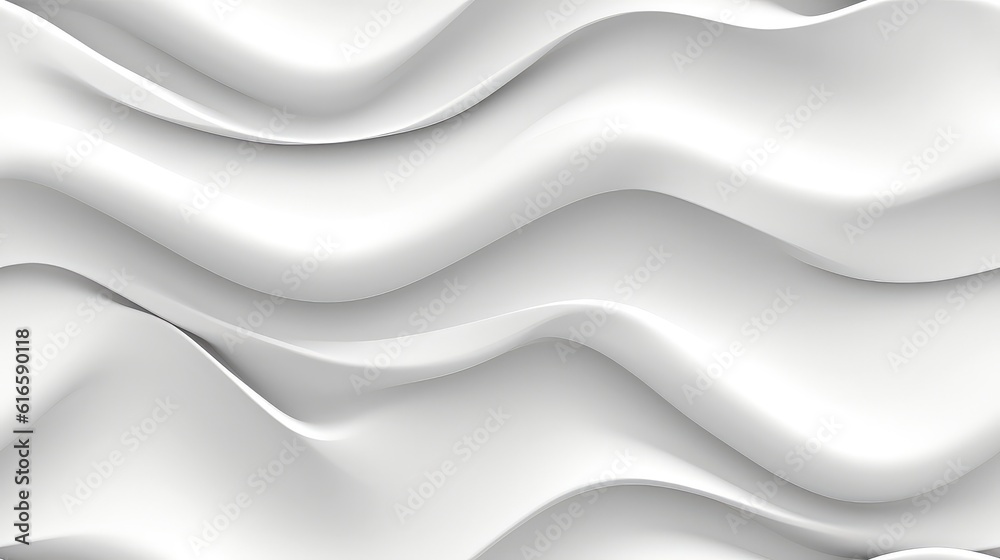 Fototapeta premium 3D abstract beautiful white waves best for presentation background