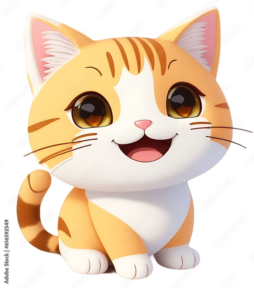Orange cats have smiling faces, tiny, Cute kittens, and transparent backgrounds, Chibi style. Orange cats have smiling faces, tiny, Cute kittens, and transparent backgrounds, Chibi style.