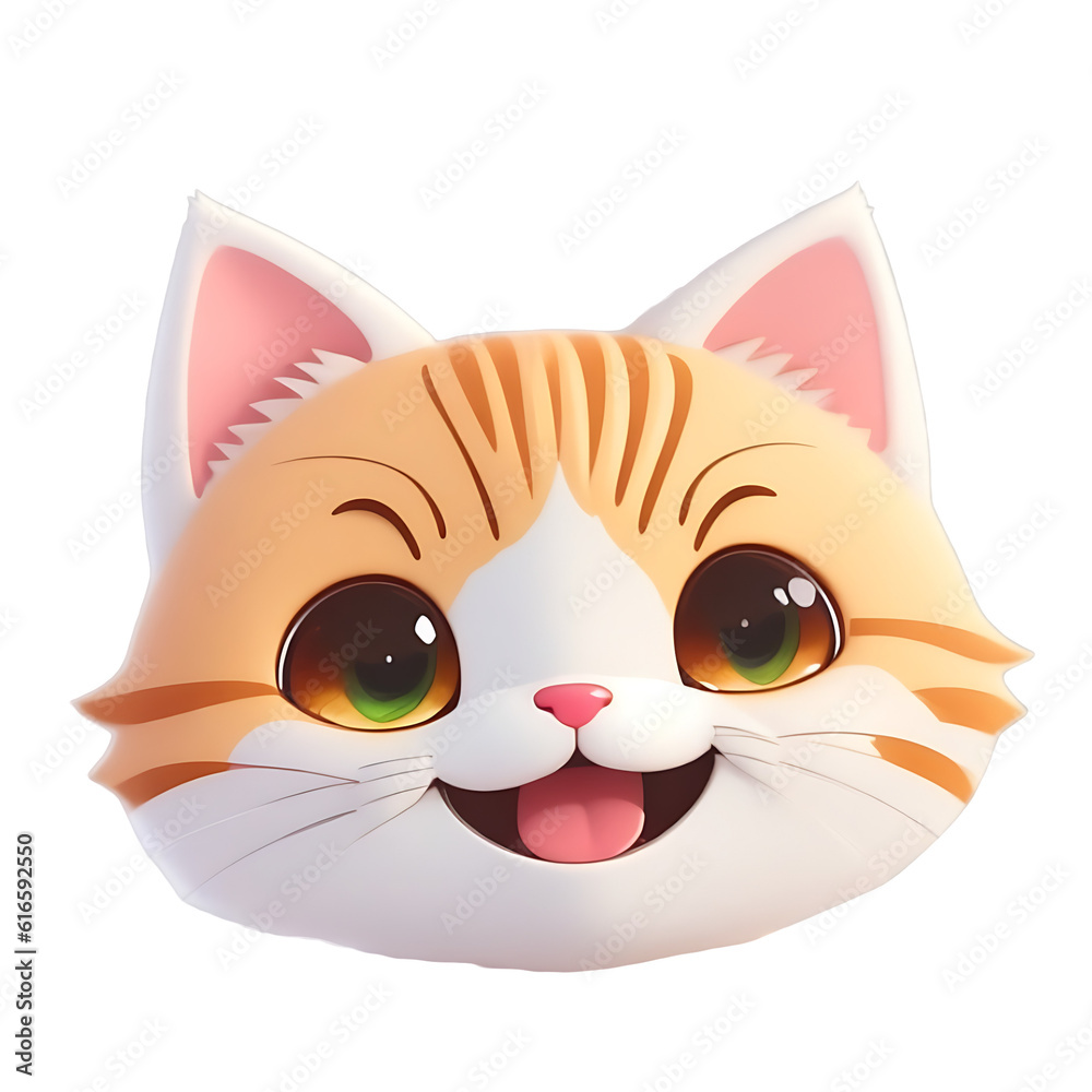 HEAD, Orange cats have smiling faces, tiny, Cute kittens, and transparent backgrounds, Chibi style. HEAD, Orange cats have smiling faces, tiny, Cute kittens, and transparent backgrounds, Chibi style.