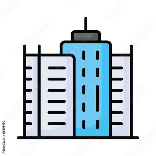 Check this beautiful building icon in trendy style, customizable icon