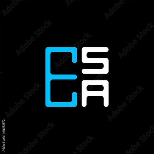 ESA letter logo abstract creative design. ESA unique design	