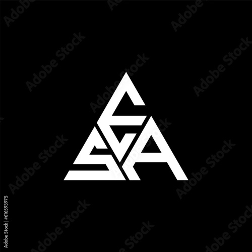 ESA letter logo abstract creative design. ESA unique design	