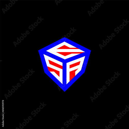 ESA letter logo abstract creative design. ESA unique design	