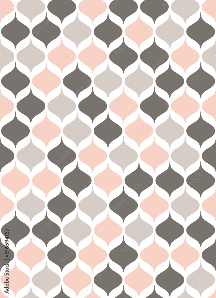 Fototapeta premium 北欧風の抽象モチーフのシームレスパターン