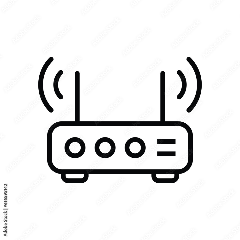 Internet modem device vector icon Internet modem device vector icon