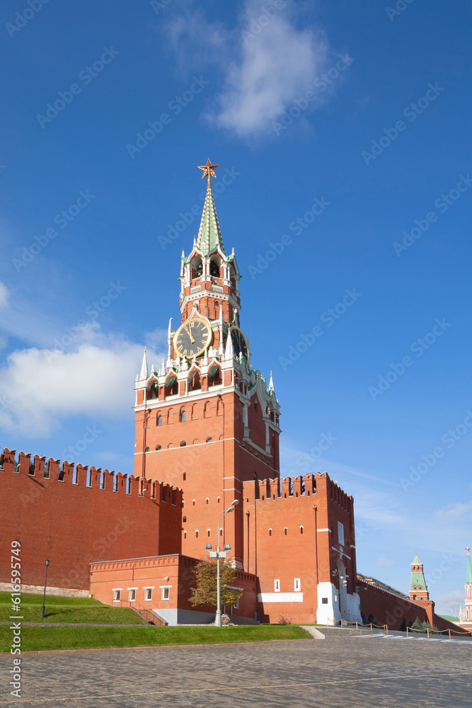 Spasskaya Tower on Red square in Moscow