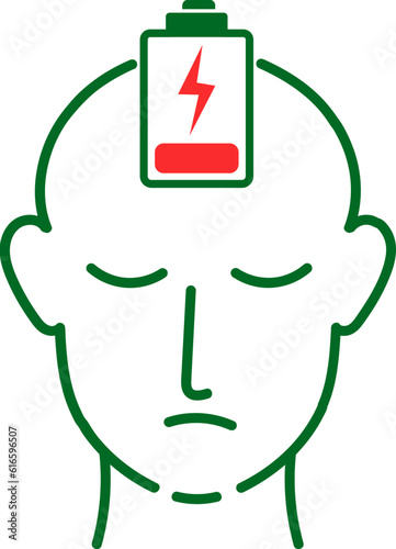 mental health man with low battery