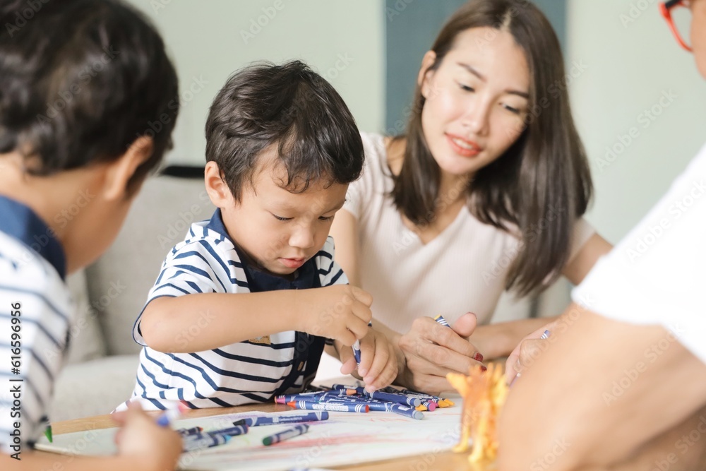 parent playing with children parent playing with children
