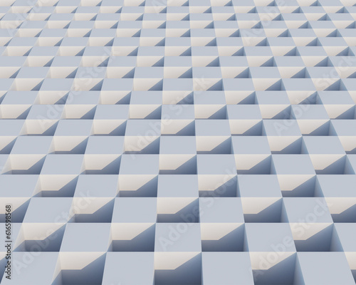 clean white 3d block pattern geometrical background wallpaper. computer generated geometric