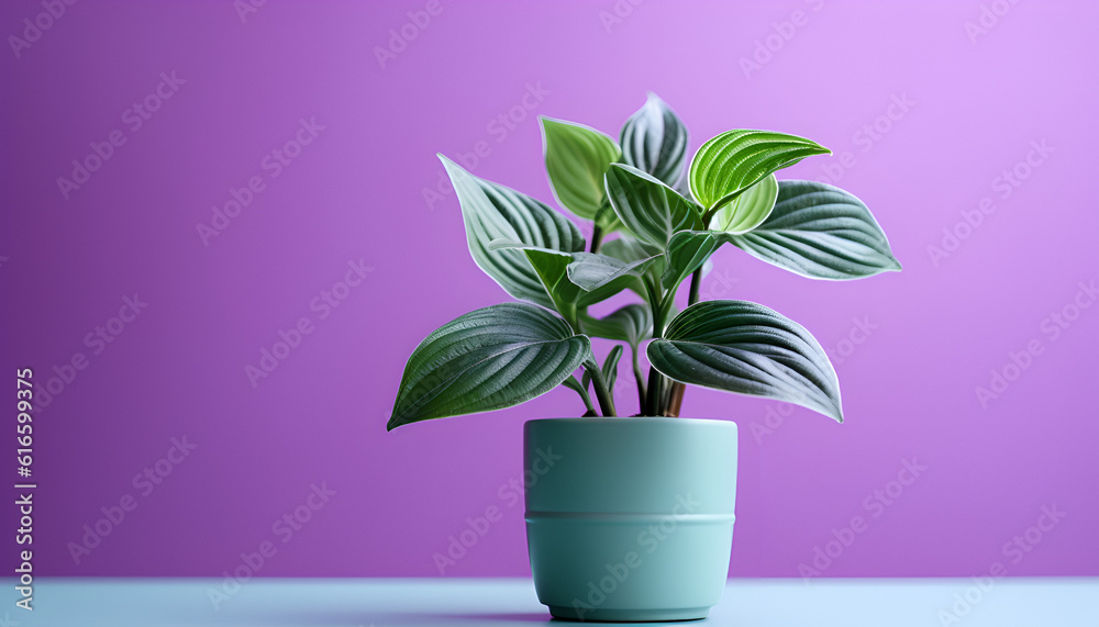 plant in a pot violet background plant in a pot violet background