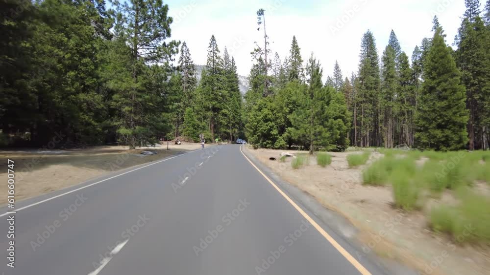 Yosemite Valley Rear View 4 Southbound 04 Sentinel Bridge to Curry Village Driving Plate California USA World Heritage Site Yosemite Valley Rear View 4 Southbound 04 Sentinel Bridge to Curry Village Driving Plate California USA World Heritage Site