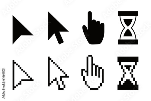cursor collection vector design with various types