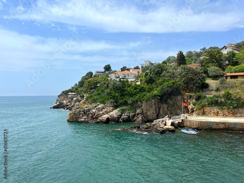Montenegro Adriatic sea Ulcinj town coast.  