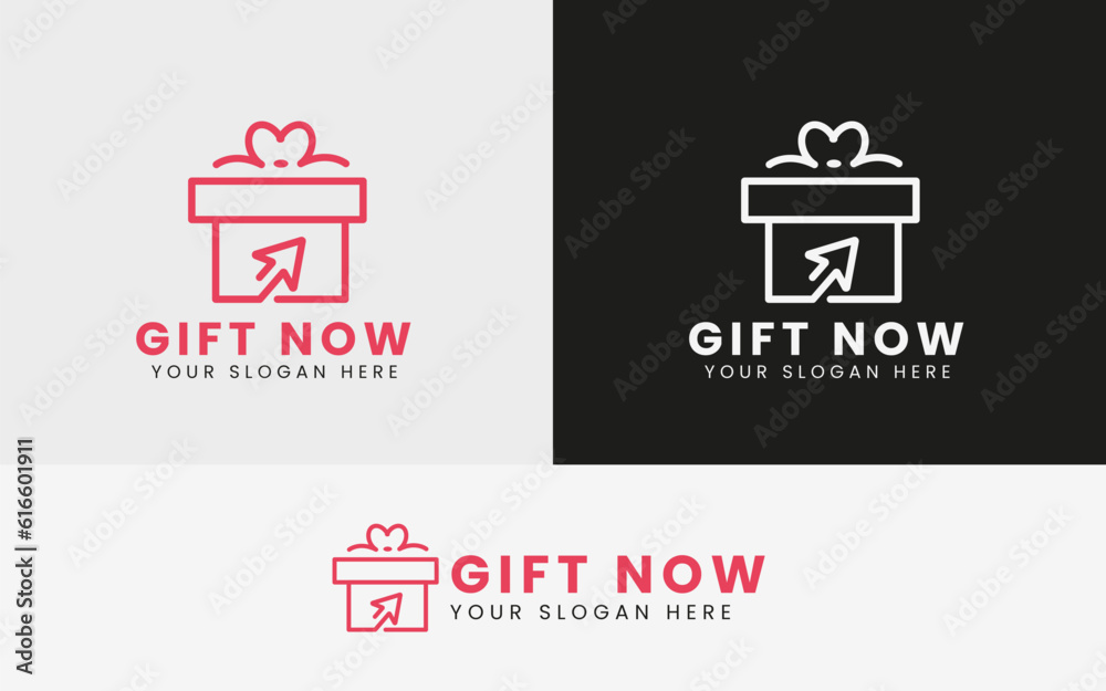 Gift Shop Logo Symbol Template Design. Online Shopping Gift Logo Templates Gift Shop Logo Symbol Template Design. Online Shopping Gift Logo Templates
