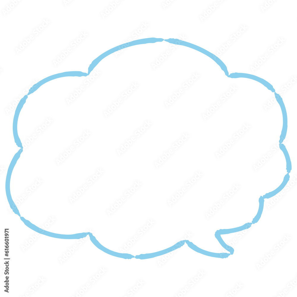 Fototapeta premium もこもこのかわいい吹き出し