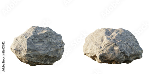 isolated cutout rock or stone in different variation model option, best use for landscape design, or use in post pro render, © AK082