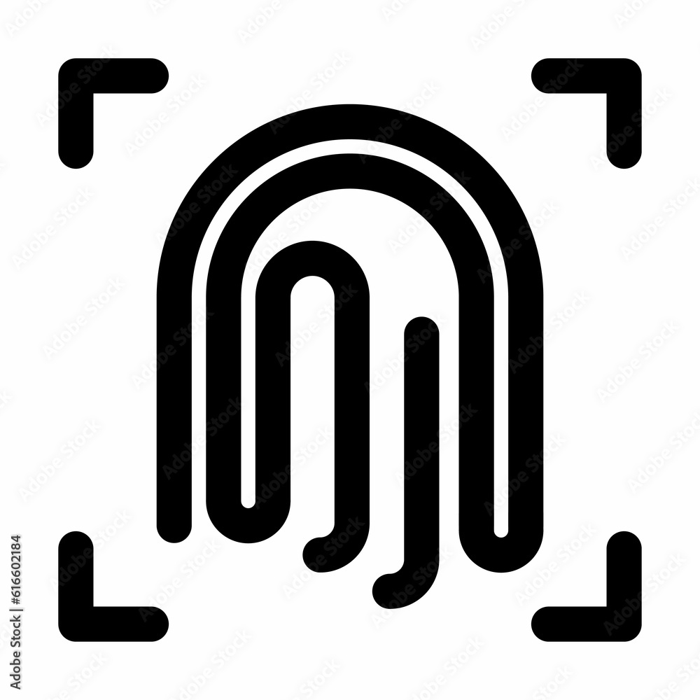 fingerprint black outline style icon fingerprint black outline style icon