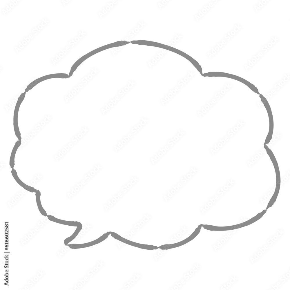 もこもこのかわいい吹き出し(白黒) もこもこのかわいい吹き出し(白黒)